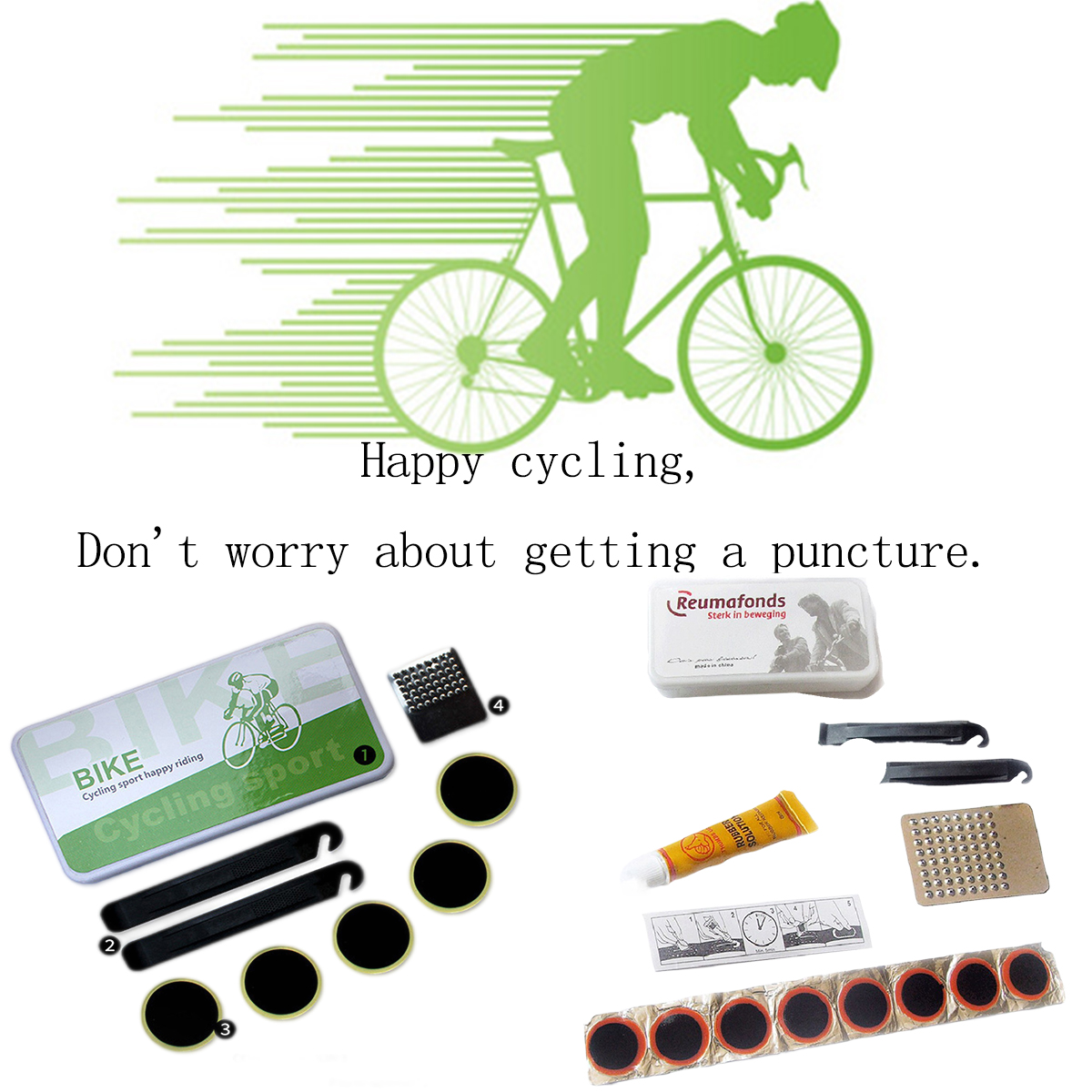 Bicycle Flat Tire Repair Kit T - Bike Tube Repair Kit บทวิจารณ์และราคา