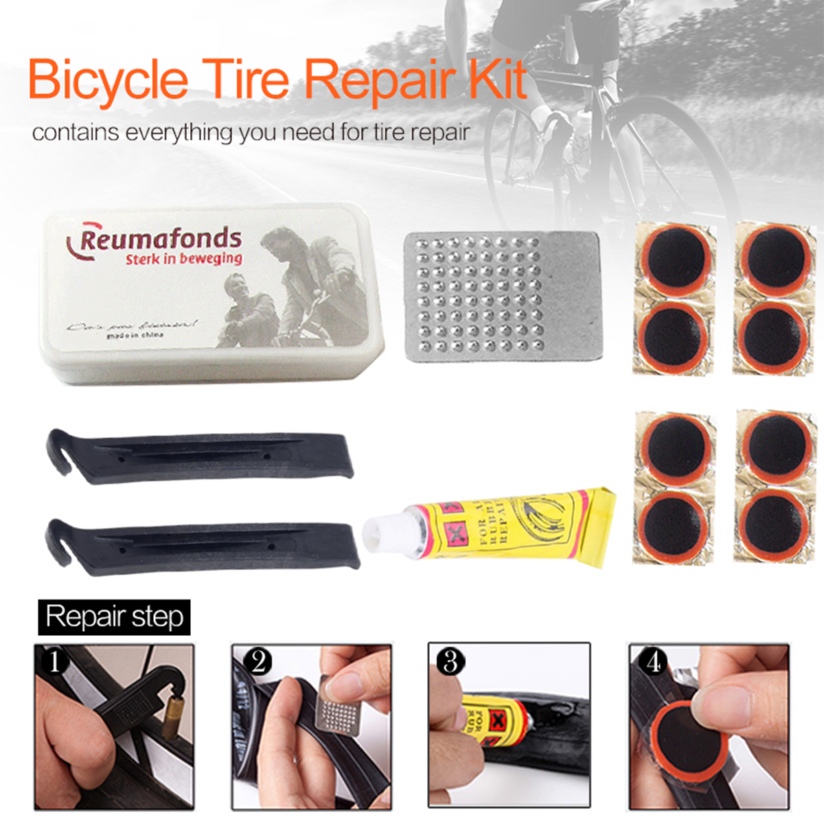 Bicycle Flat Tire Repair Kit T - Bike Tube Repair Kit บทวิจารณ์และราคา