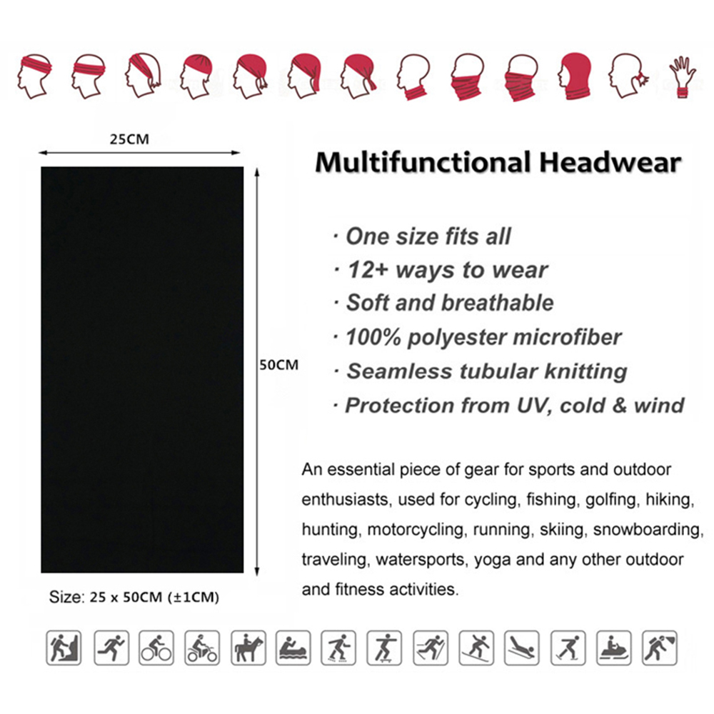 Seamless Solid Color Bandanas  - Cycling Gear Usa บทวิจารณ์และราคา